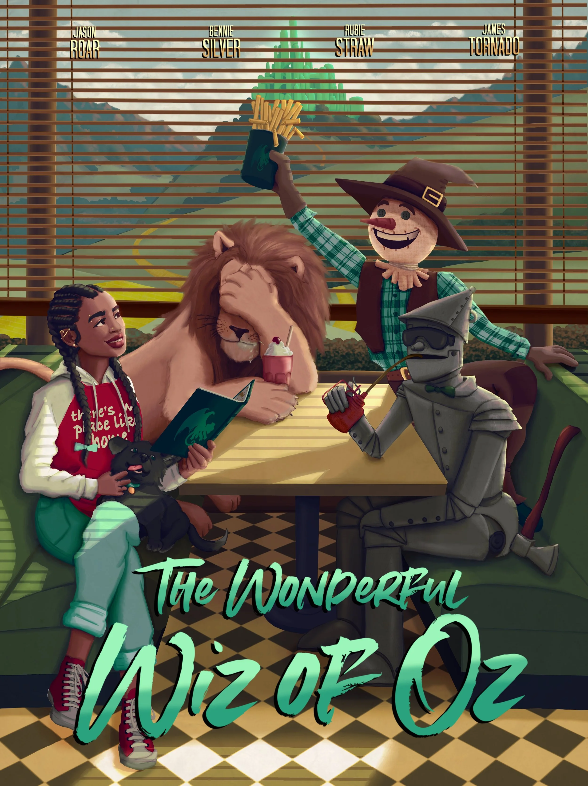 The Wonderful Wizard of Oz - A Movie poster created while taking the "Illustration from Imagination" digital art course through paintable.cc.  Created utilizing the procreate app on the iPad Pro