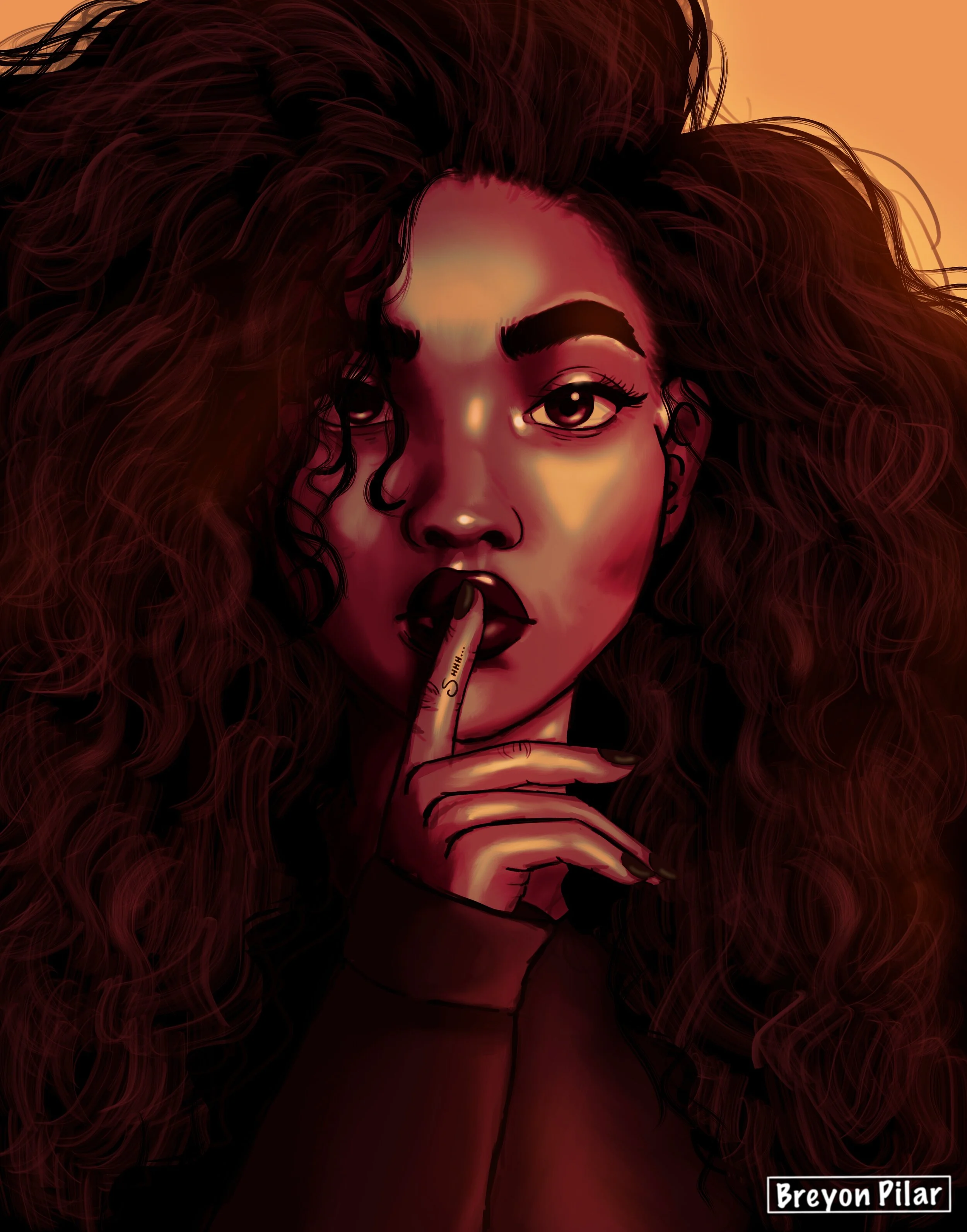 Shhh.... - A Character study done utilizing the procreate app on the iPad Pro