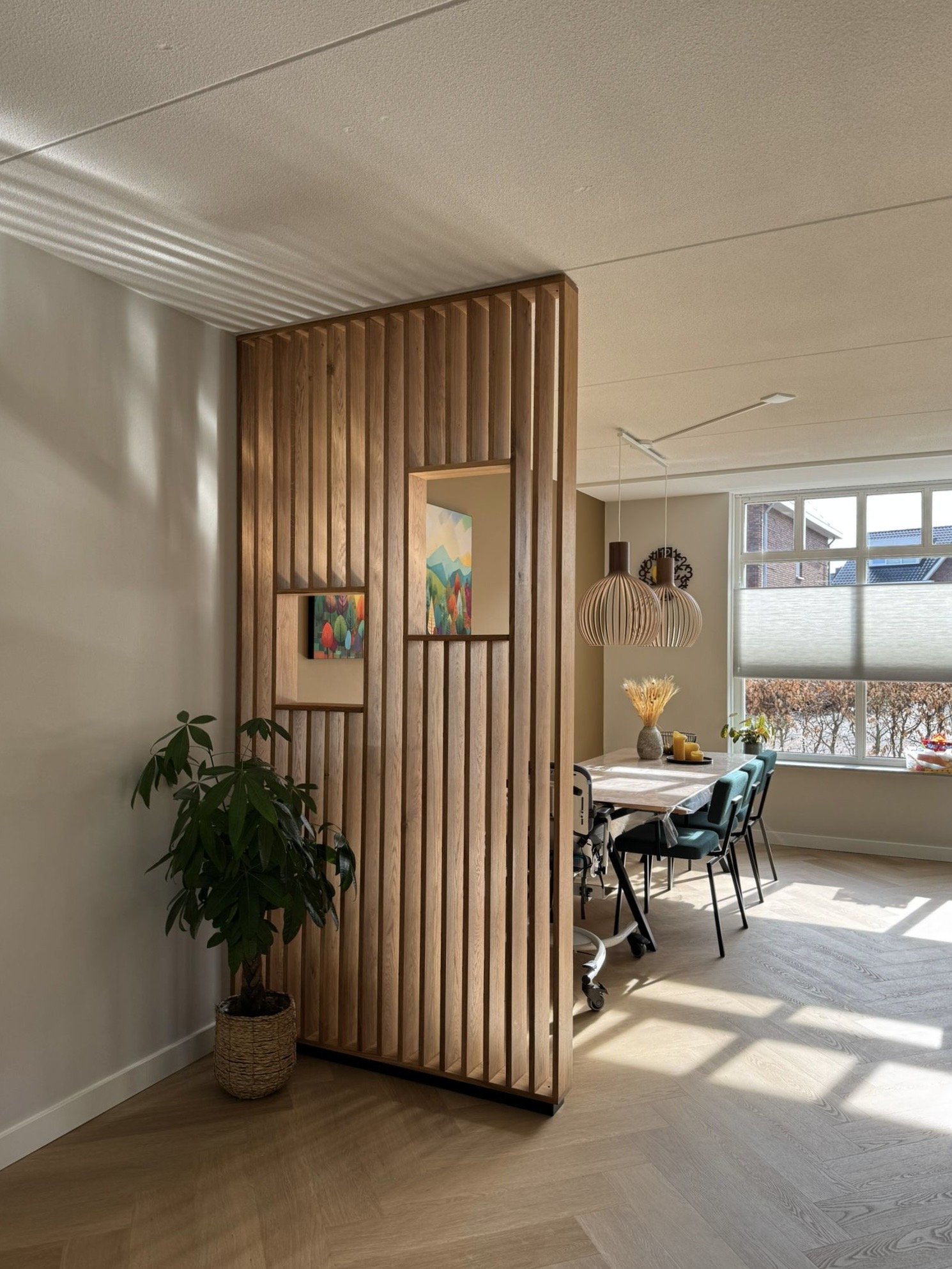 Roomdivider in eikenhout