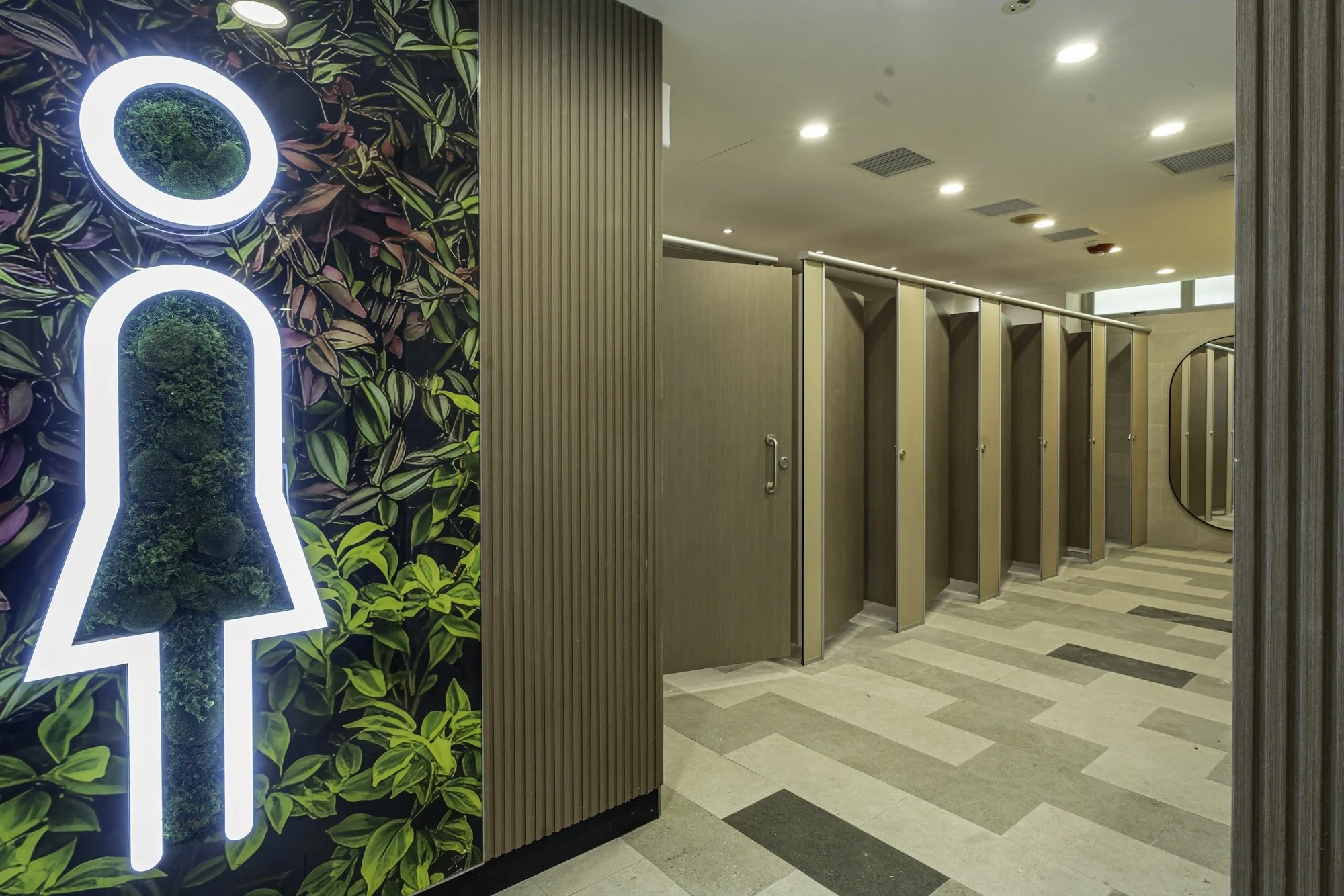Updated toilets that is sustainable, efficient and cost effective at the revamped Civil Service College interior design makeover