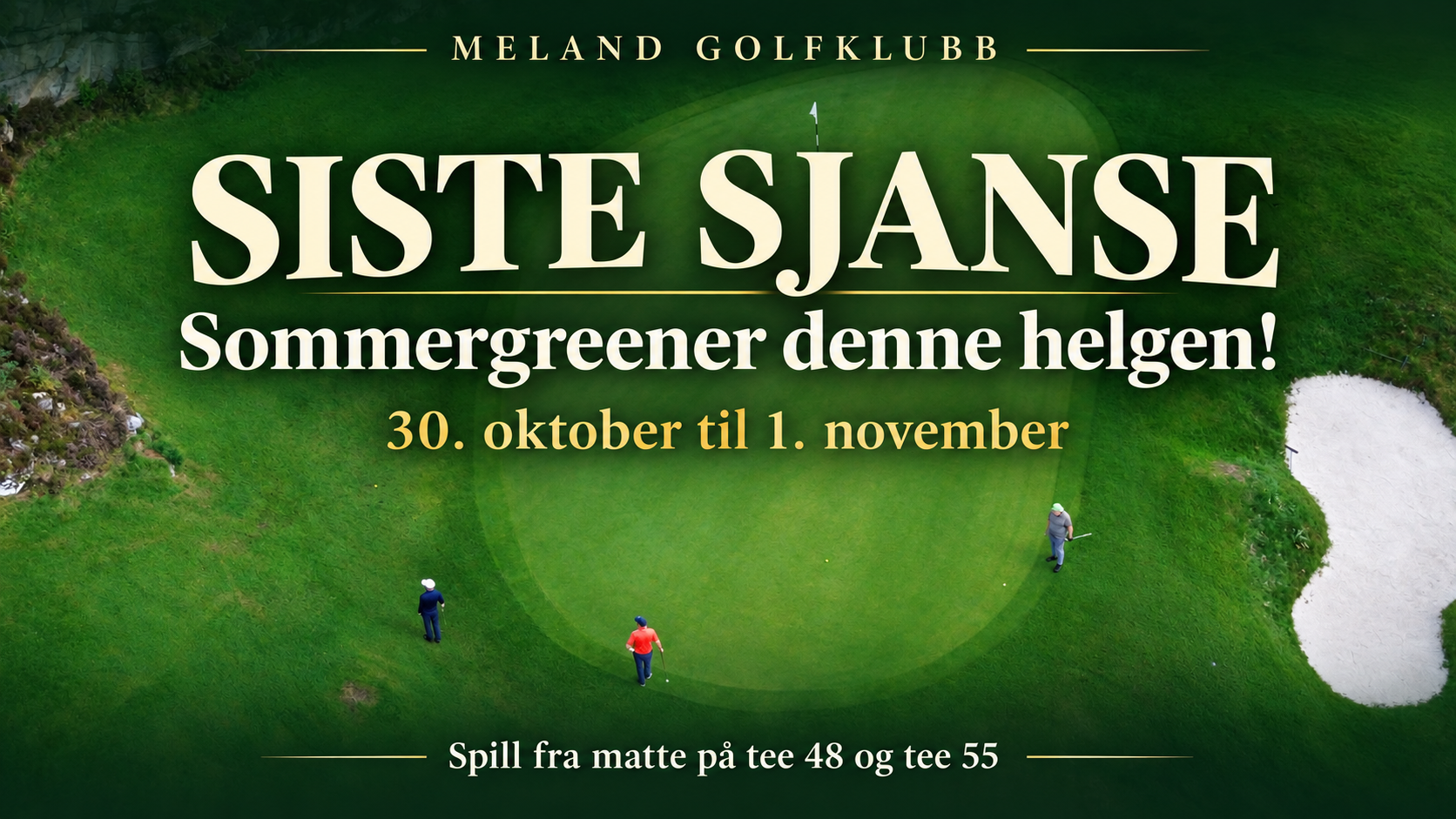 Banen åpen til og med søndag 1.november