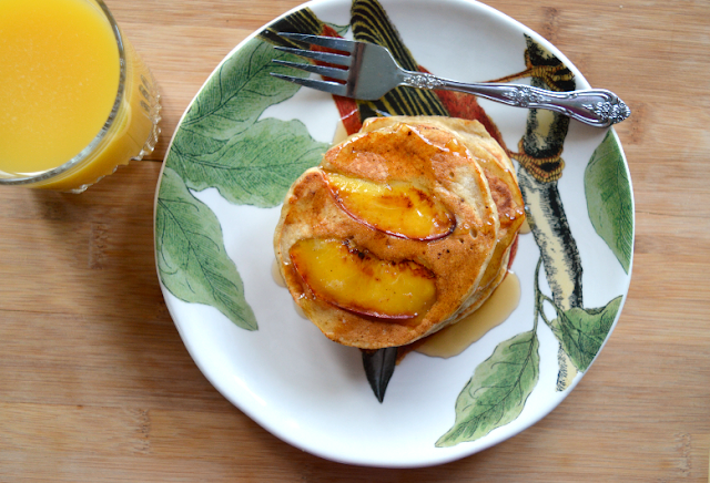 Summer Peach Pancakes 
