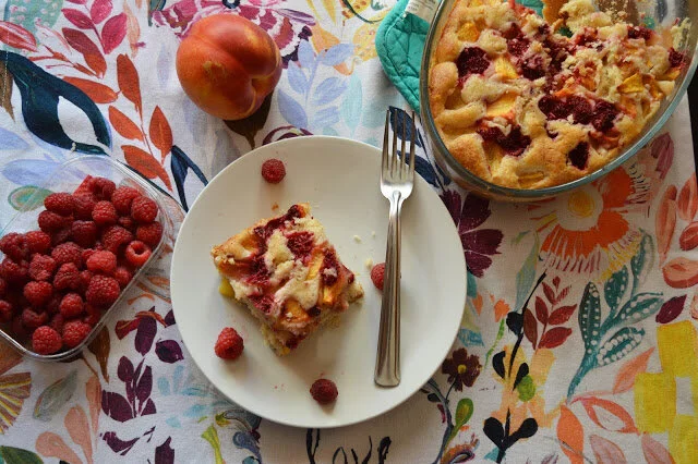 Peach Raspberry Buckle