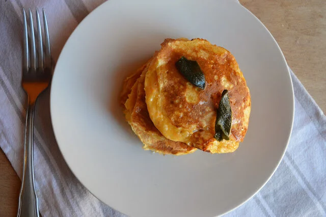 Savory Squash Pancakes with Sage Brown Butter