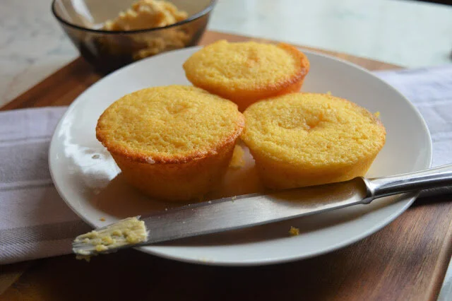 Cornbread Muffins with Maple Butter