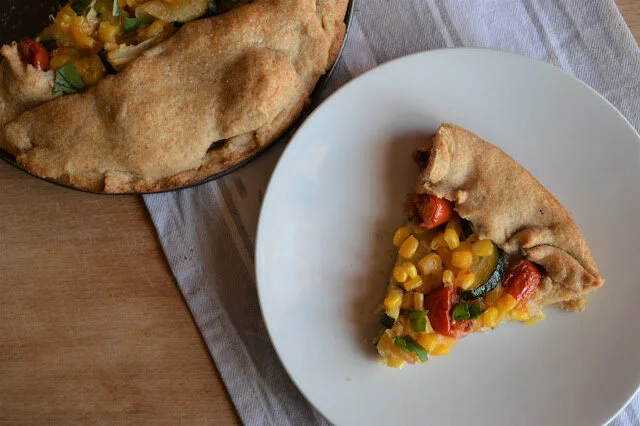 Corn, Tomato, and Zucchini Pie
