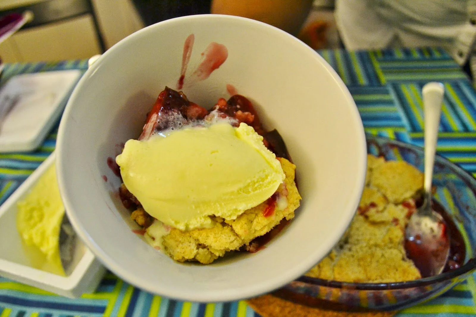 Plum Cobbler with Cinnamon Biscuits