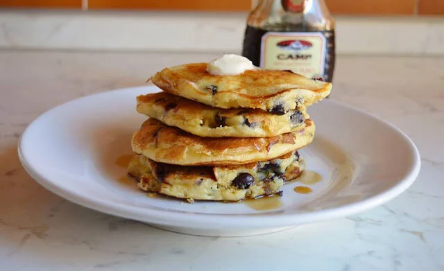 Cornmeal Blueberry Pancakes