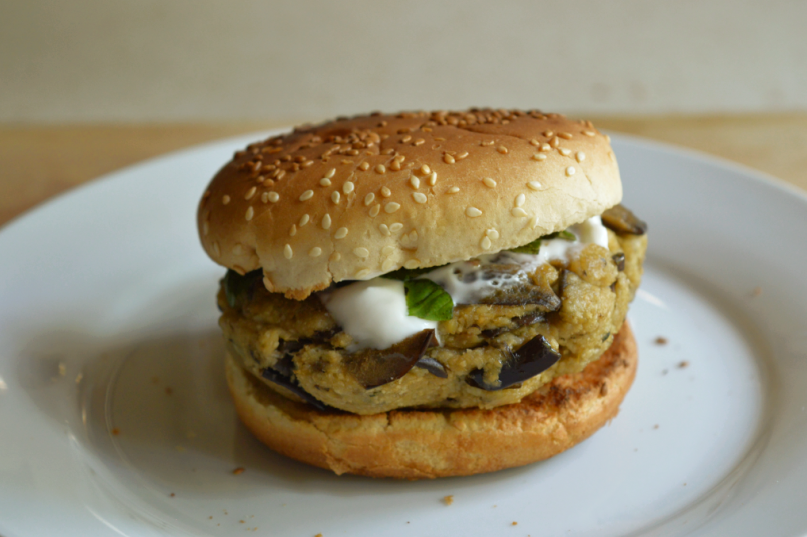 Roasted Eggplant Burgers 