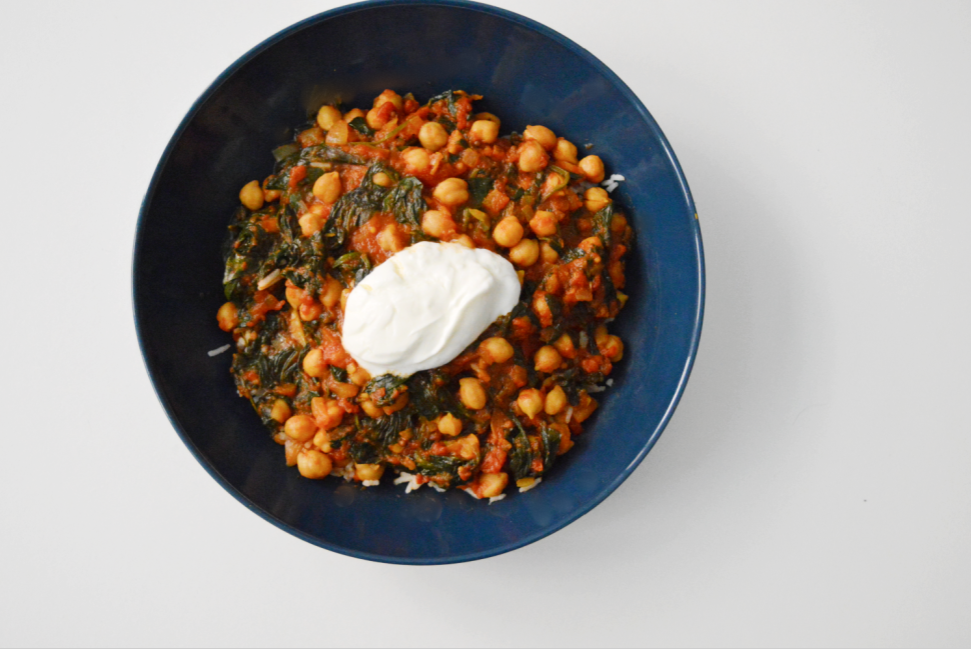 Chickpea, Spinach, Tomato Curry