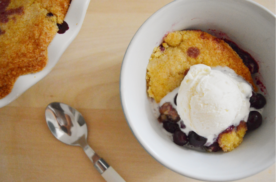 Blueberry Cobbler with Cornmeal Biscuits