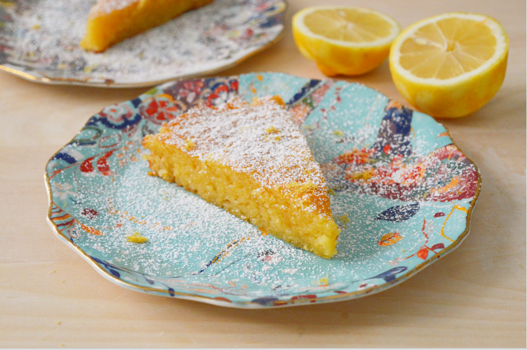 Torta caprese al cioccolato bianco