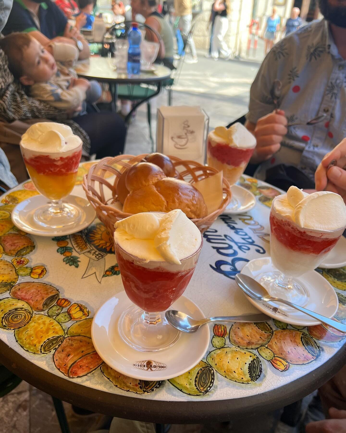 We&rsquo;ve eaten a lot of delicious things in Sicily this week, but the granita at @bambar_taormina was so incredibly good that I&rsquo;m dedicating a whole post to it ☀️ 

If you&rsquo;re not familiar, granita is a frozen dessert from Sicily that i