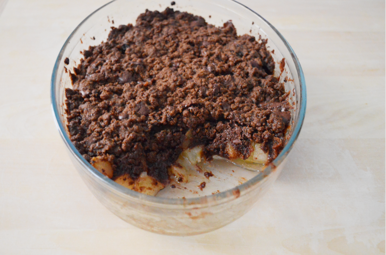 Pear + Chocolate Crumble