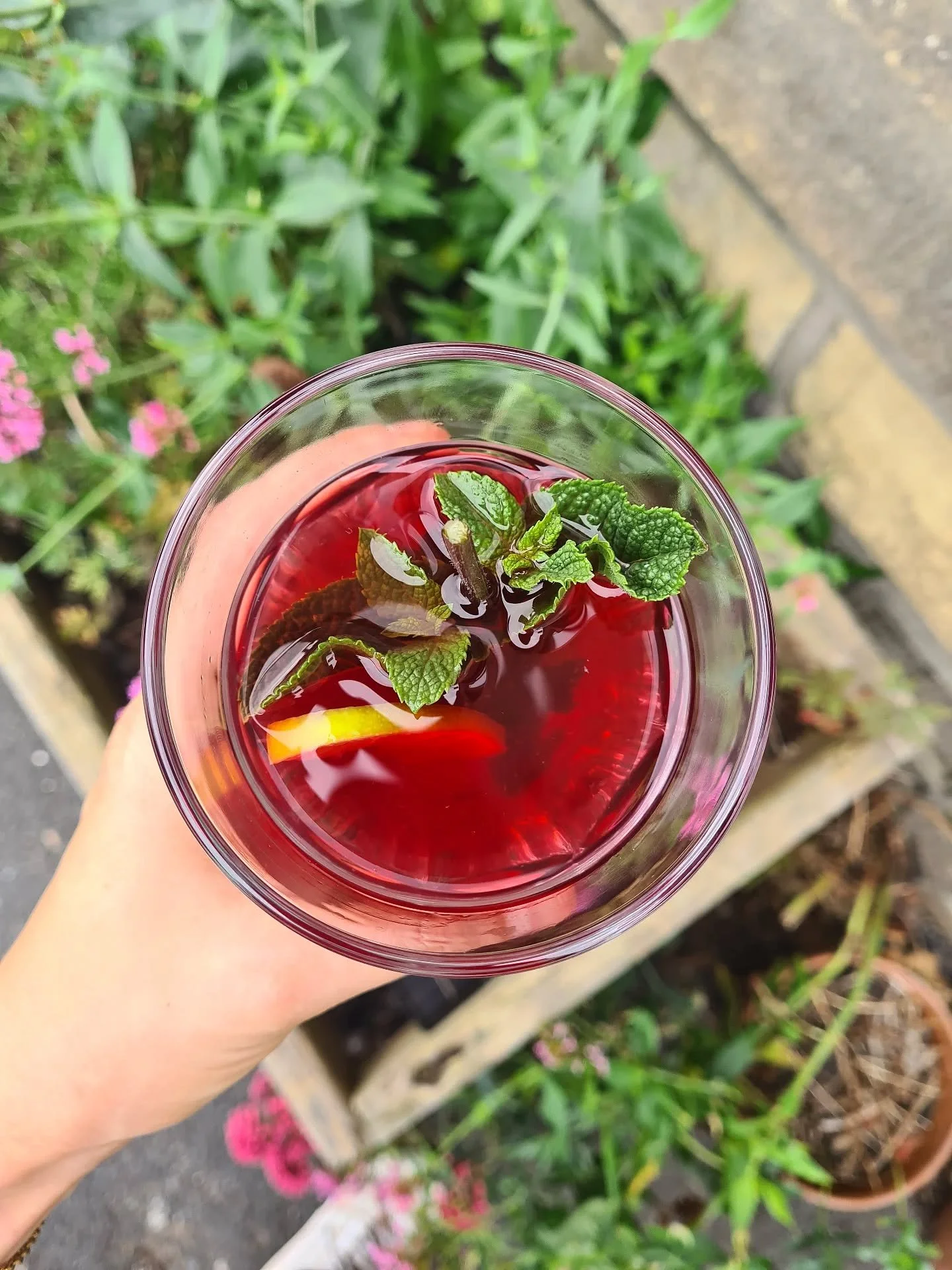Hibiscus &amp; rose tonic!
A cooling and soothing summer drink - plenty of vitamin C too.
.
Bring 500ml water to a boil, add 1 tbsp dried hibiscus petals and 1/2 tbsp rose petals, turn off the heat and let it steep for 10-15 minutes. Strain and stir 