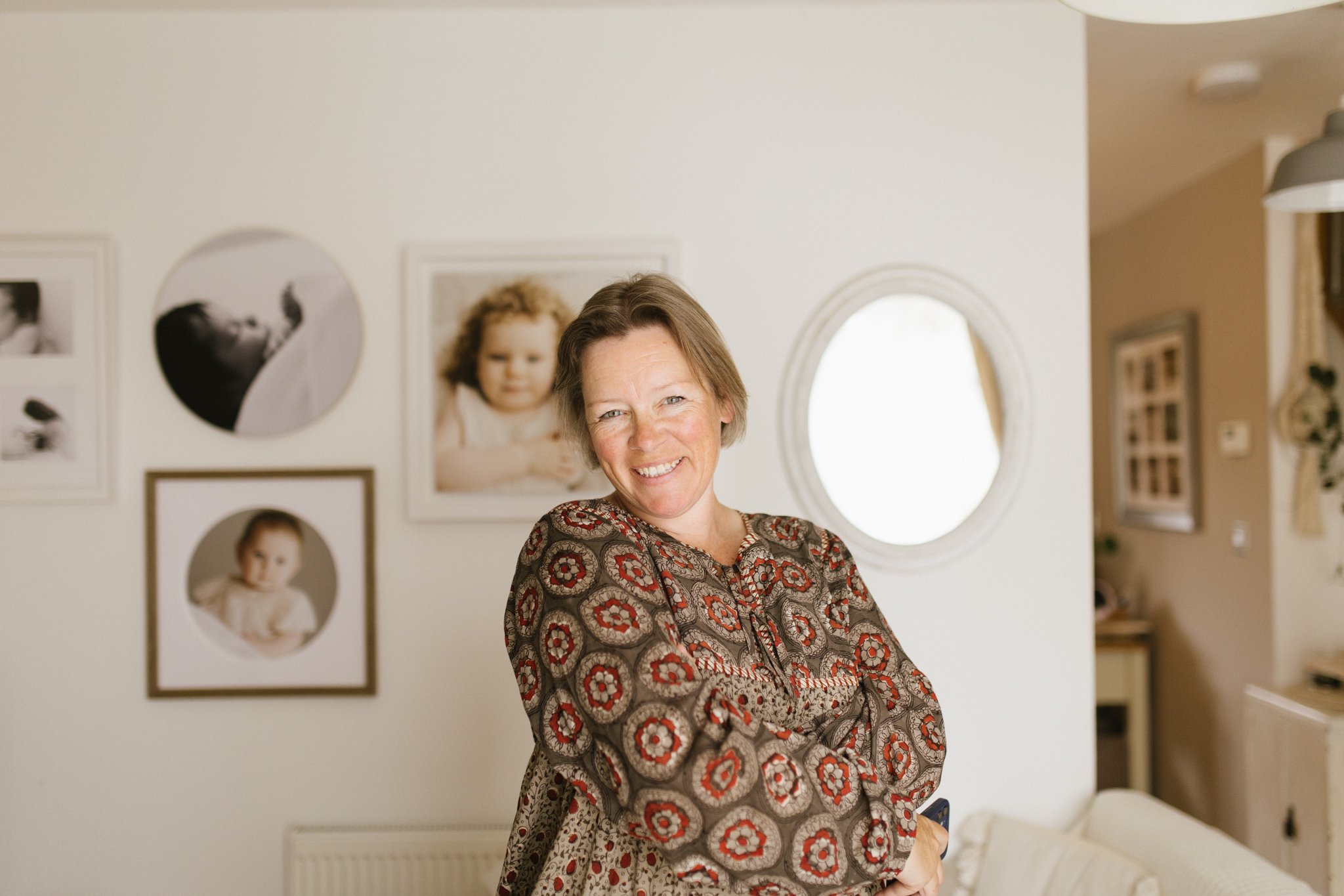 newborn and family photographer Michelle in natural light home studio in Cornwall