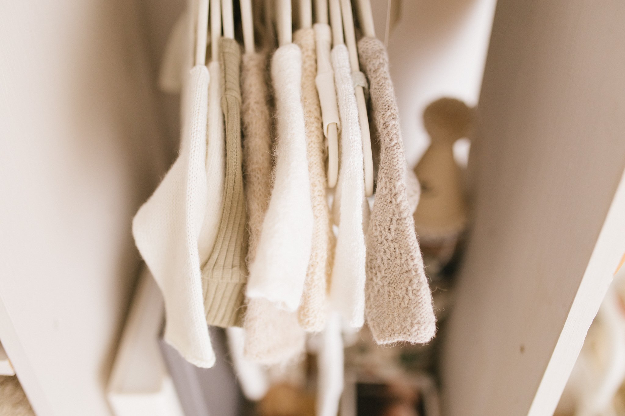 Collection of newborn outfits for photography sessions in Cornwall