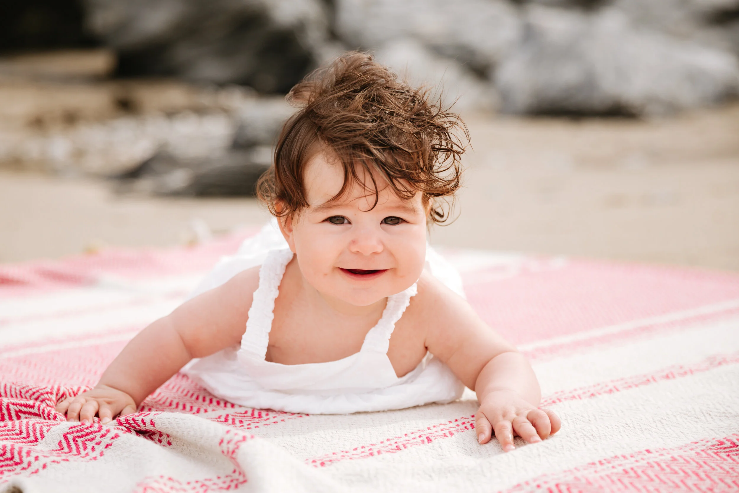 Baby toes in the sea at Porthtowan Beach