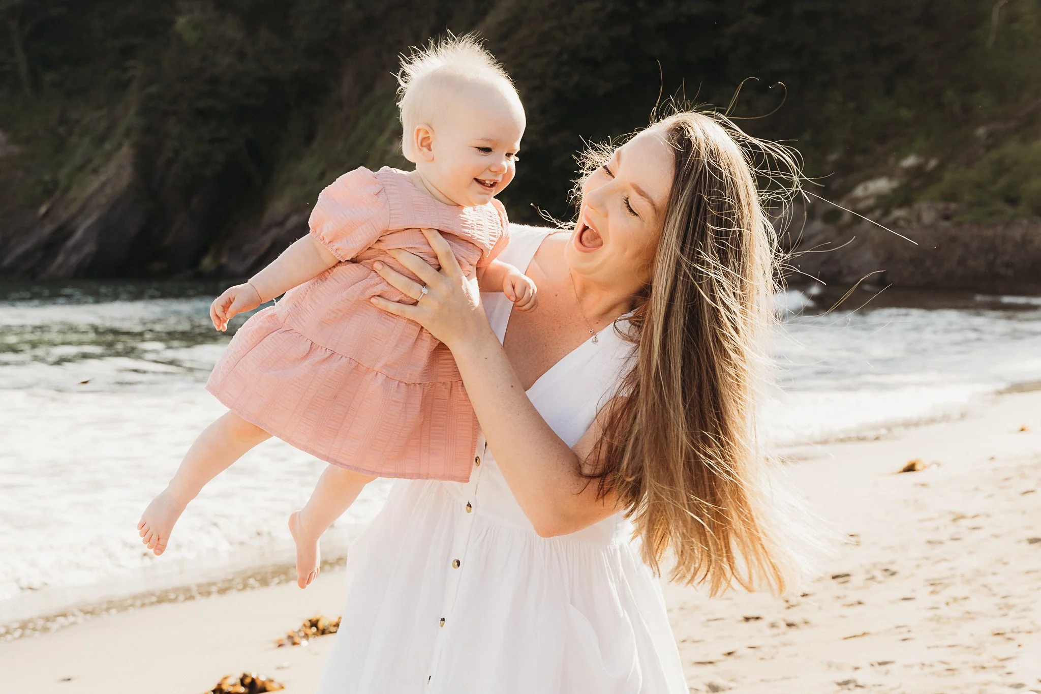 Family photo session at Porthluney Cove beach | Cornwall