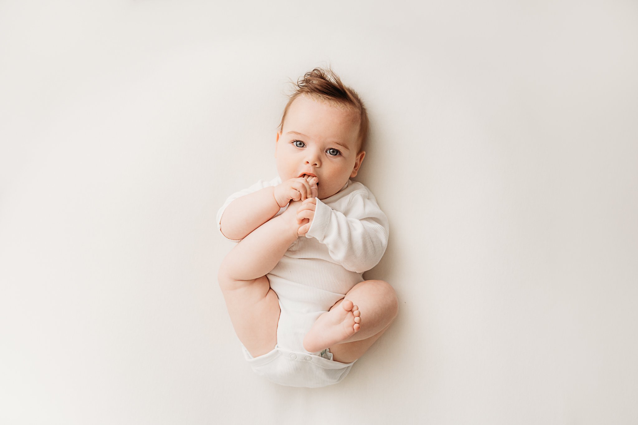 Missed out on newborn photos? Baby Milestone sessions are awesome too!