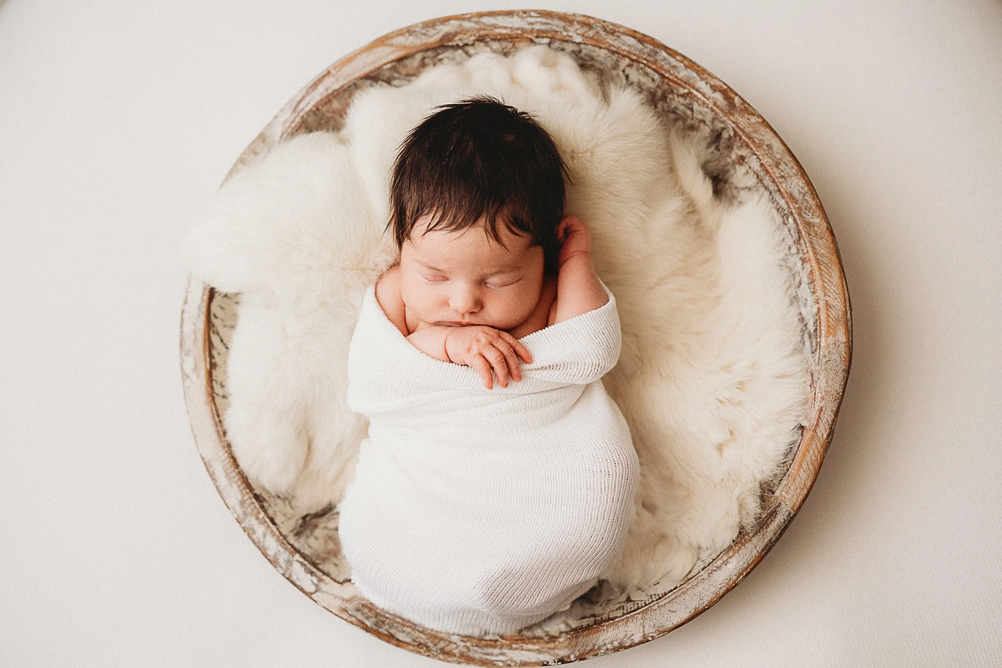 Newborn session for baby mermaid