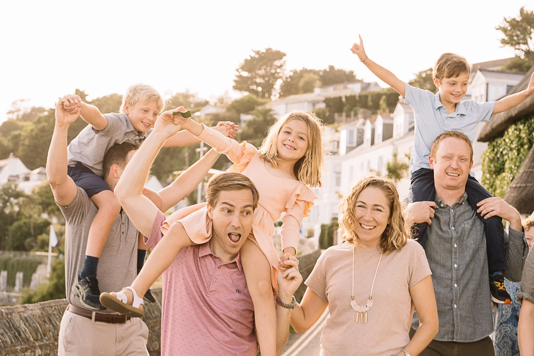 Extended family holiday photoshoot St Mawes, Cornwall