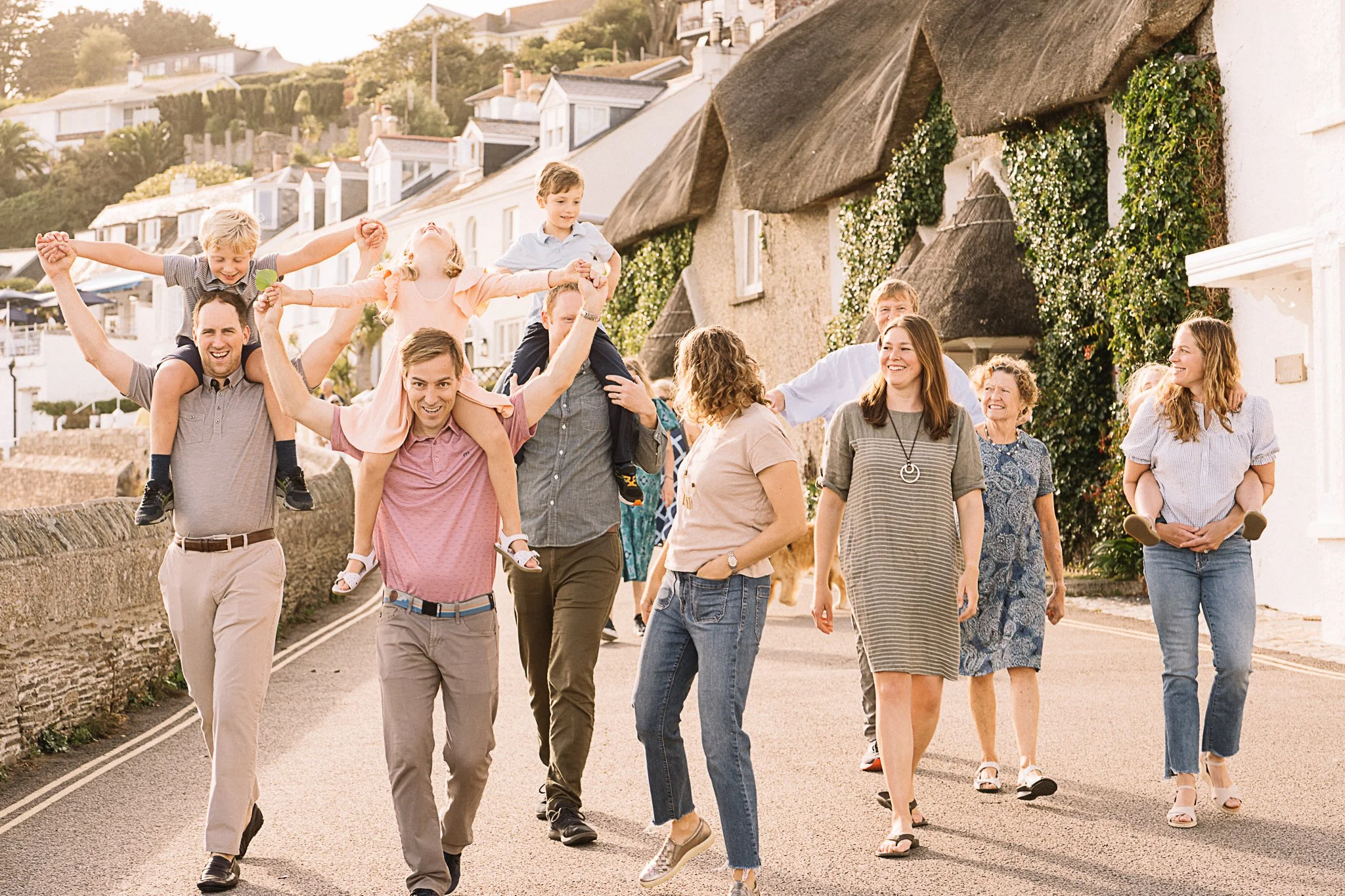Extended family holiday photoshoot St Mawes, Cornwall
