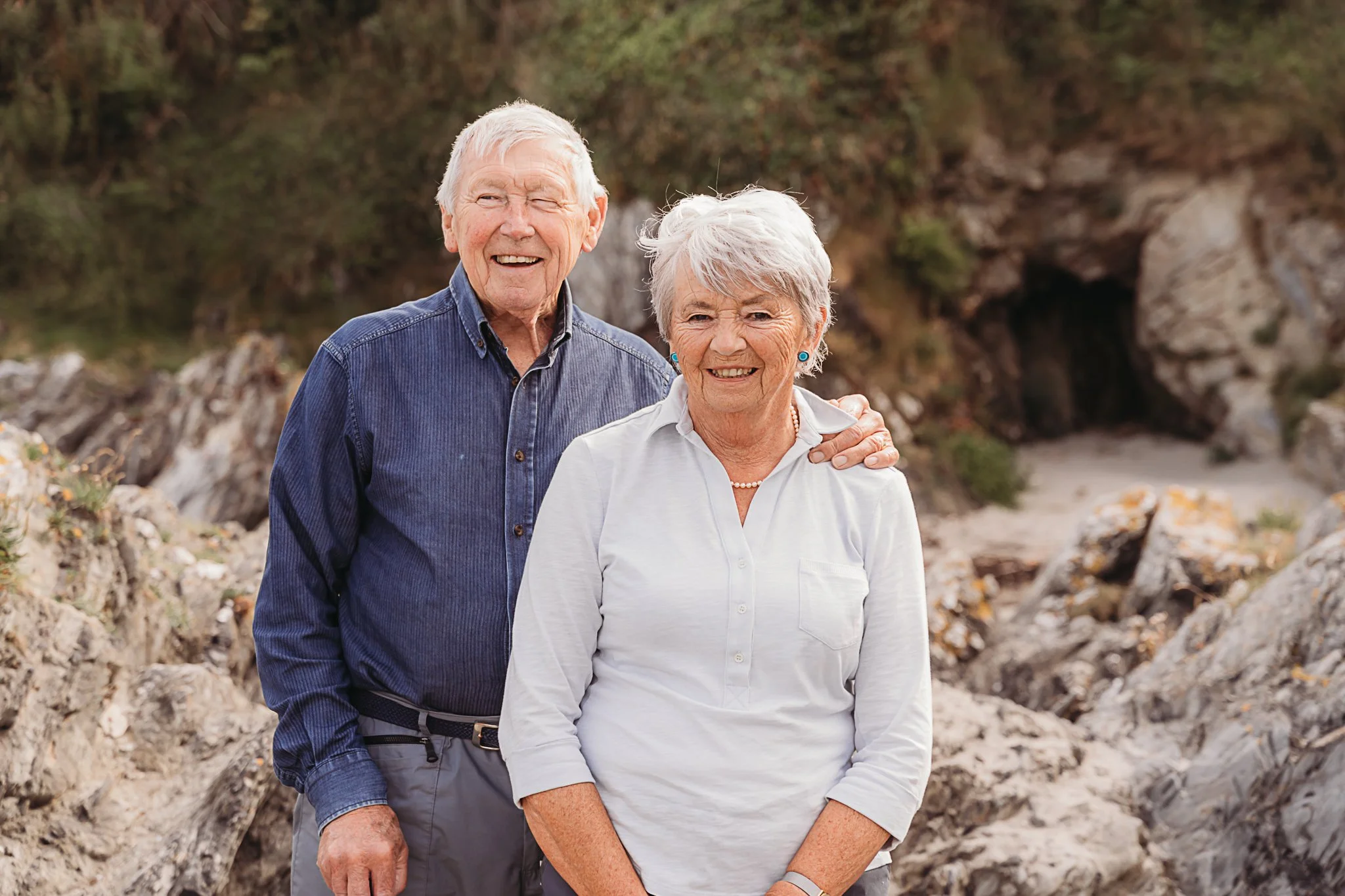 Diamond wedding anniversary photoshoot | Roseland Peninsula, Cornwall