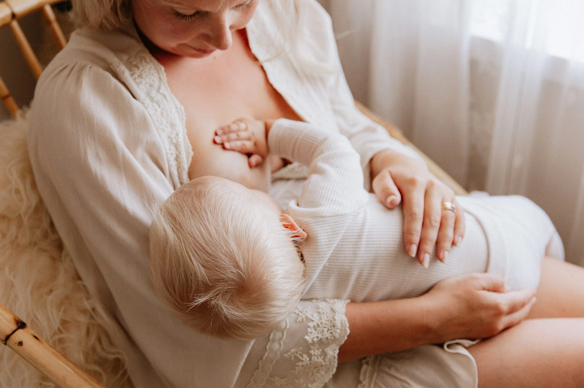 mum breastfeeding baby