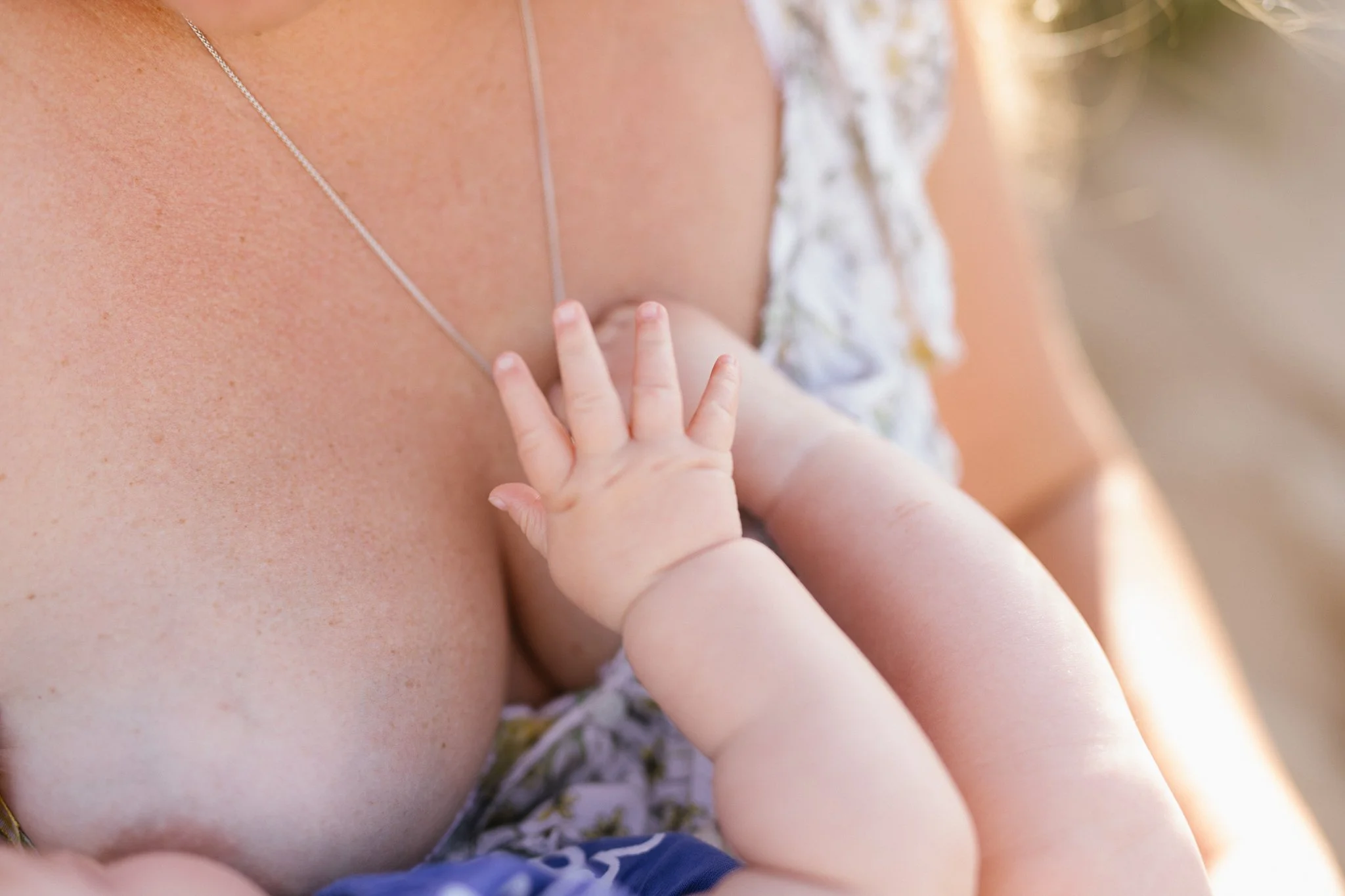 baby hand while feeding