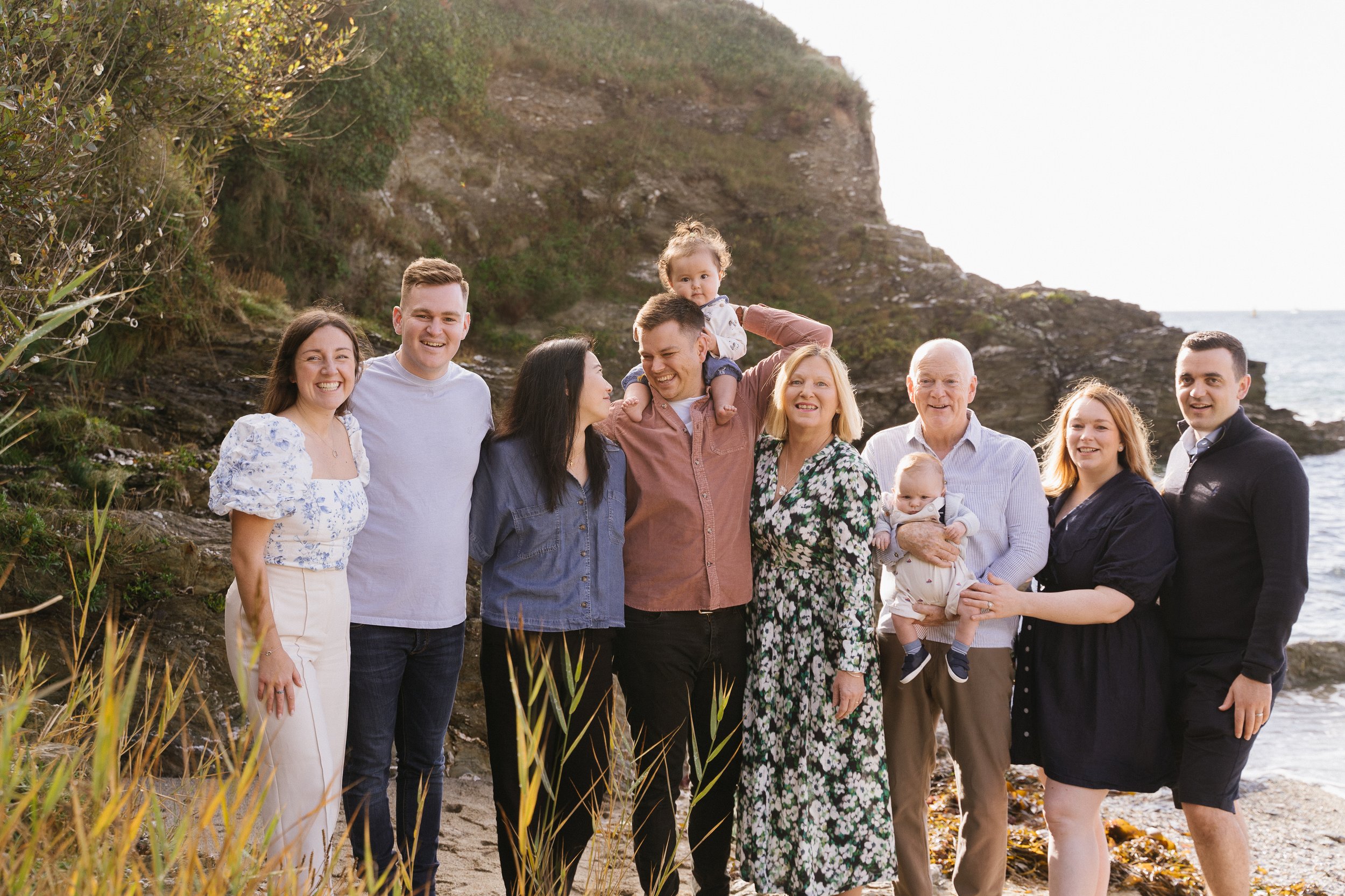 Extended family photoshoots Cornwall