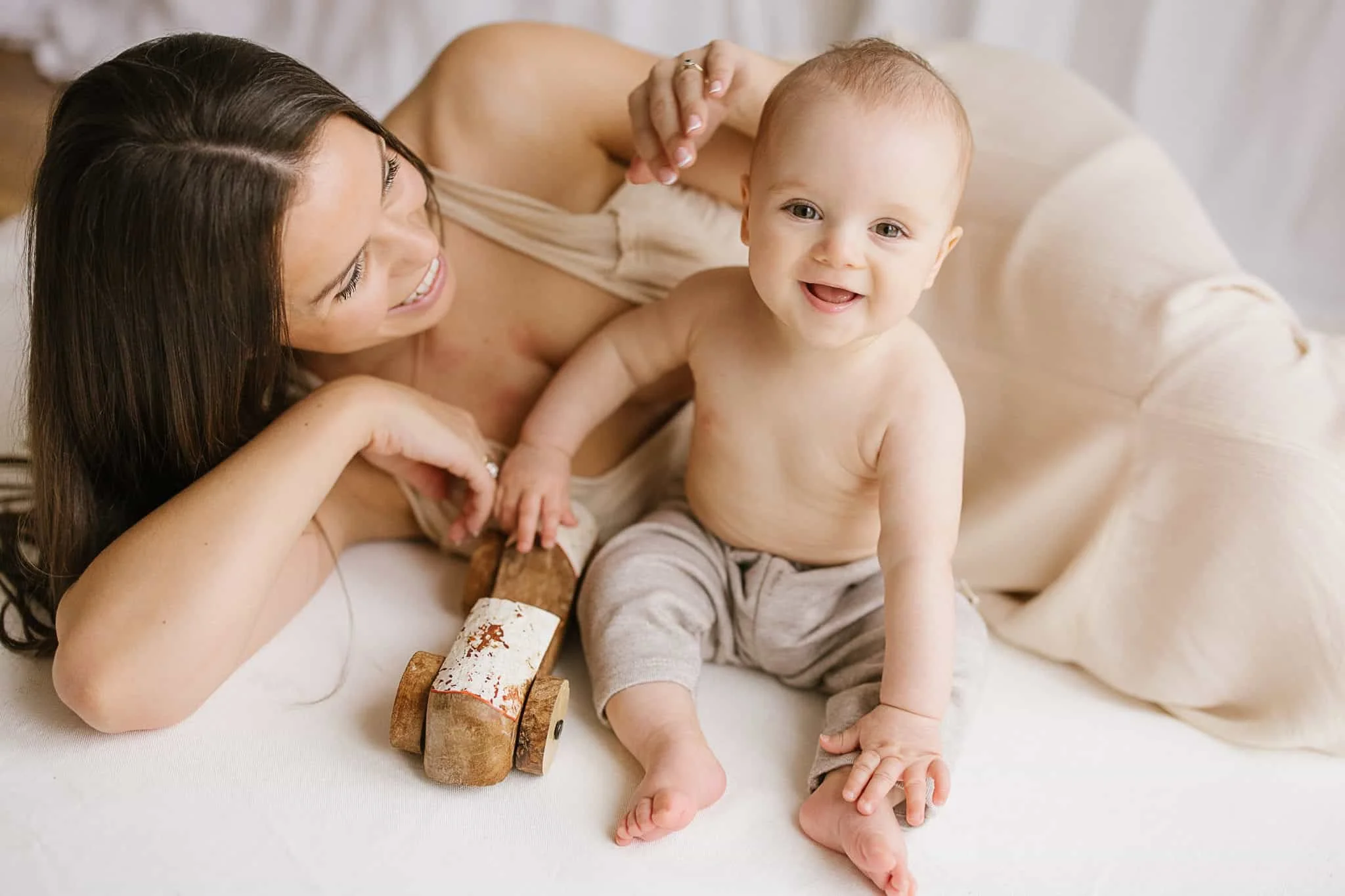 Mother and baby photoshoot