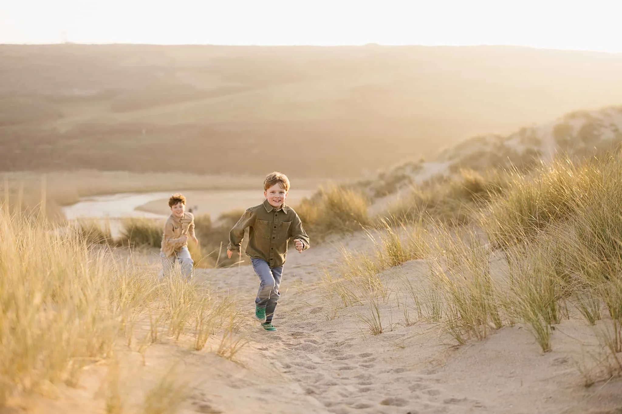 Family photoshoot at Holywell Bay Beach Cornwall