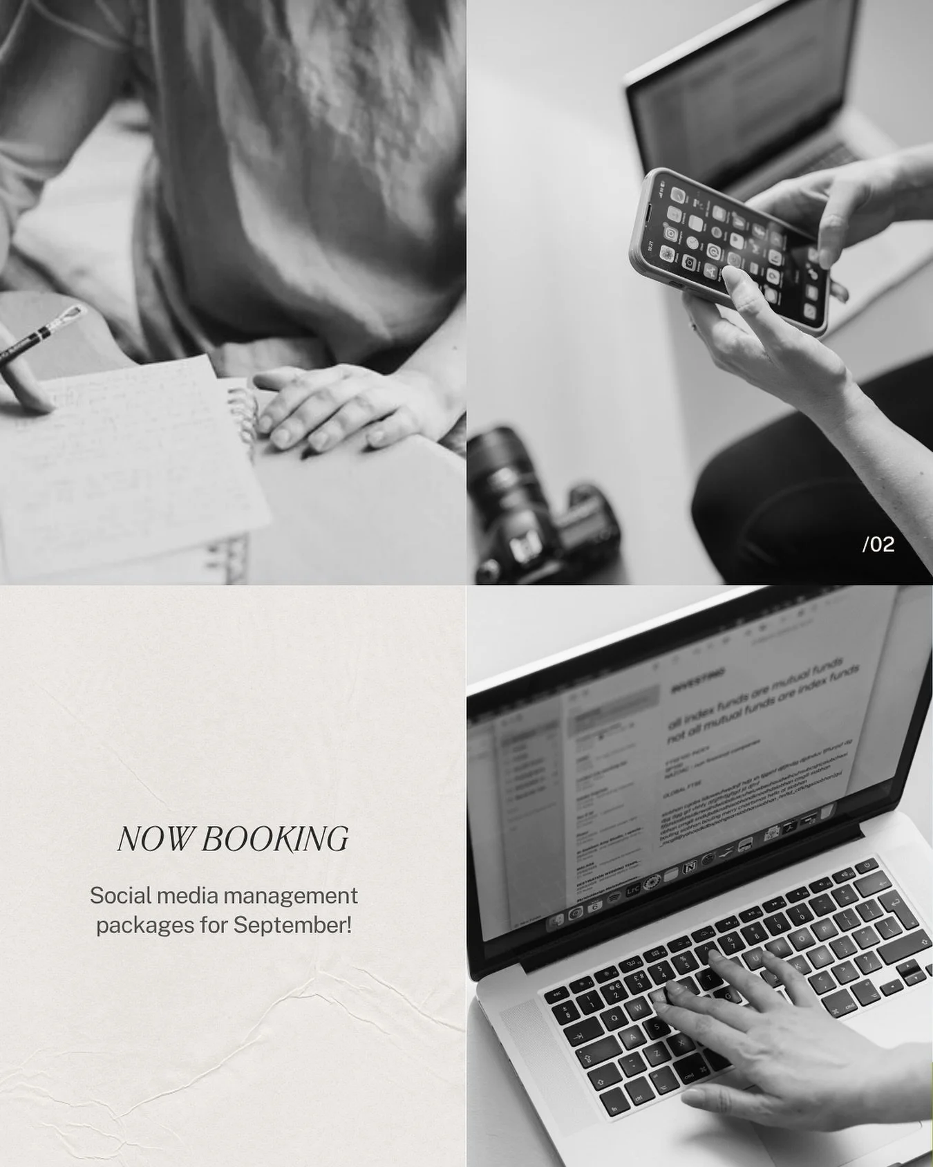 Feeling overwhelmed by managing your socials? Want to take time off this summer without your online presence pausing? I&rsquo;ve got you covered.

I&rsquo;m now booking SMM clients for September - perfect timing to get your socials running smoothly b