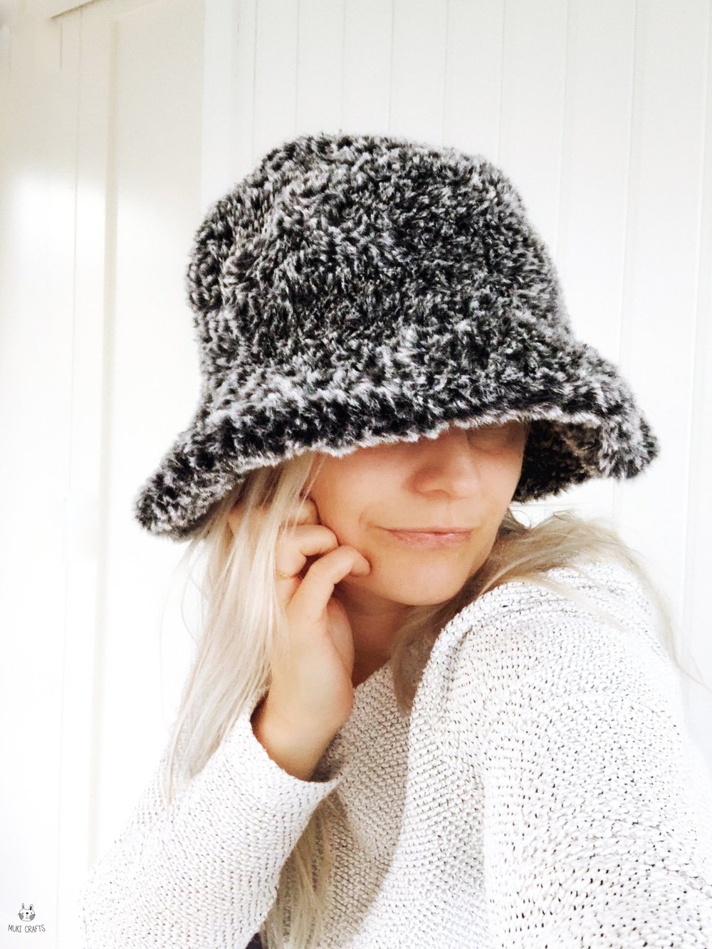 Crochet pattern faux Fur hat — Muki Crafts display picture 2