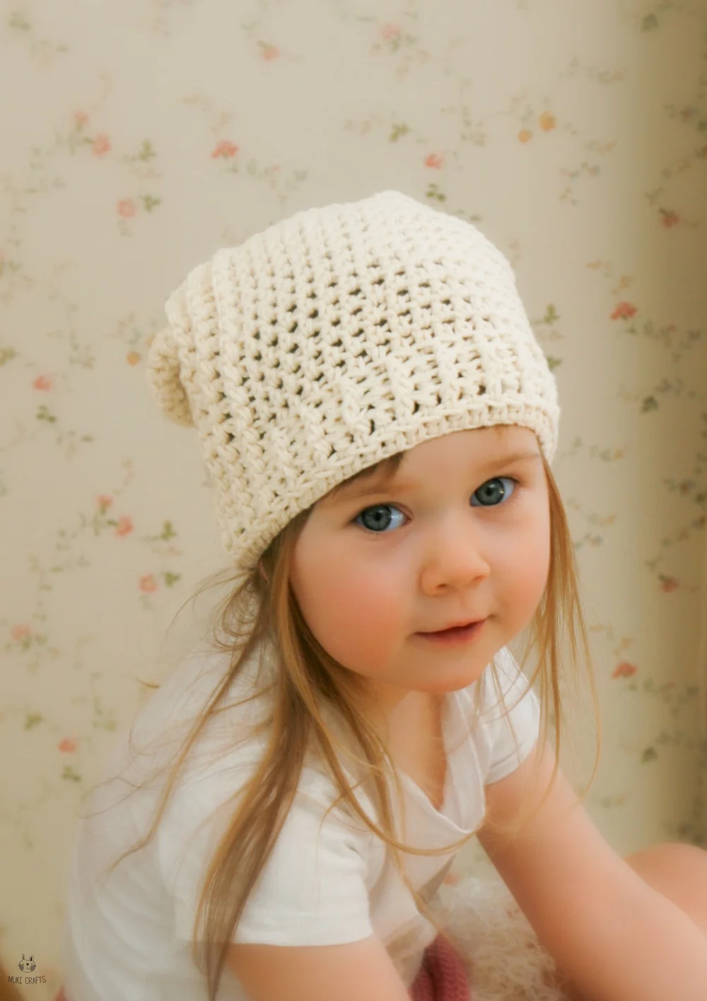 Slouchy hat crochet pattern Jess — Muki Crafts, image size:1000x1415