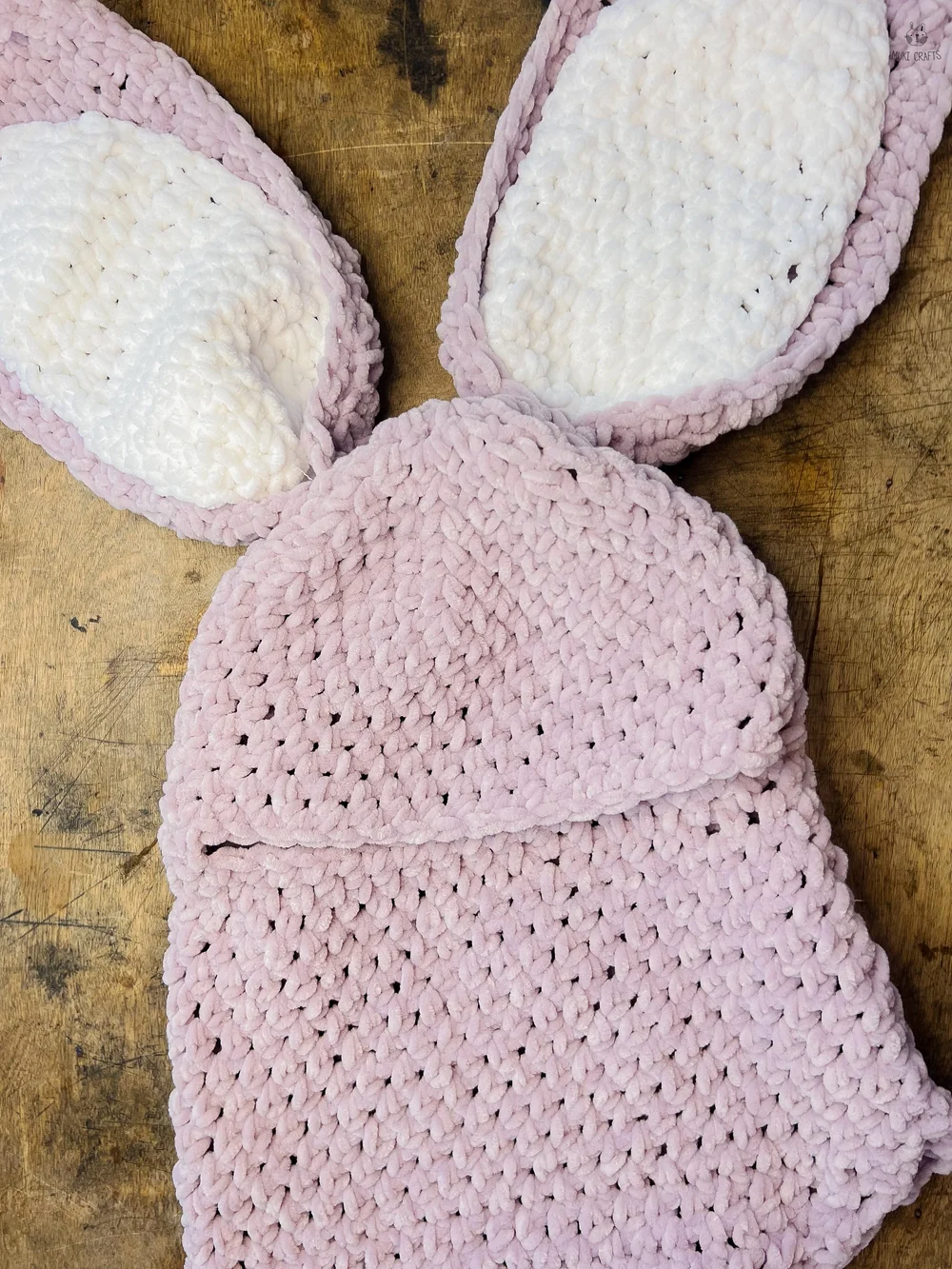 Crochet Easter Bunny Hat Pattern Sizes Newborn to 24 Months, image size:1000x1333