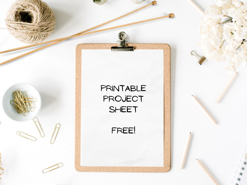 Free printable projects sheet for knitting and crochet — Muki Crafts