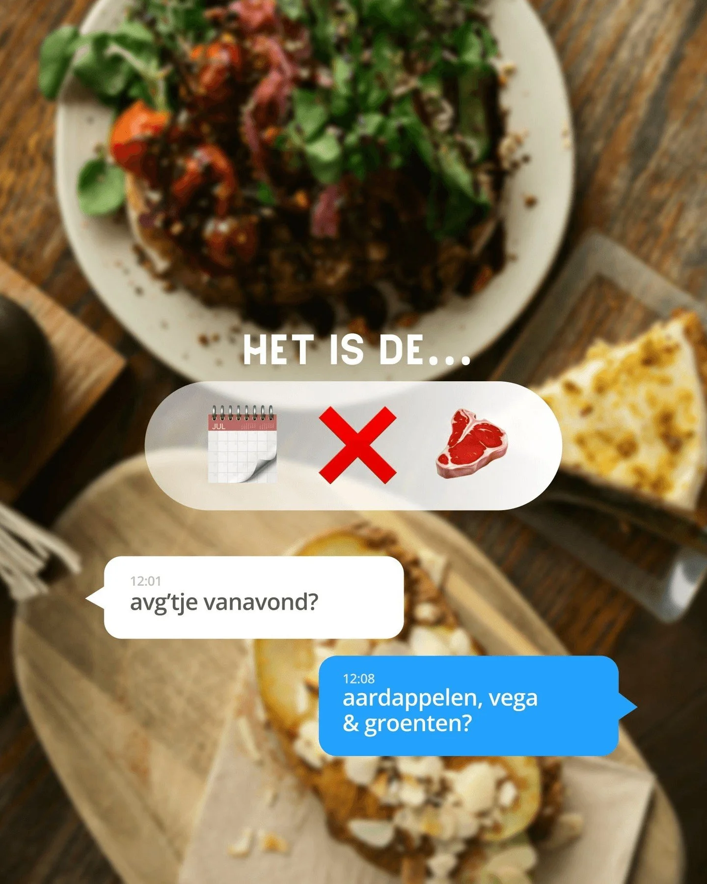 Rebus opgelost? Inderdaad... het is de week zonder vlees! Dit jaar met de campagne titel "Wissel ns wat". Want zo simpel kan het zijn. Je vleesje vervangen door iets vegetarisch. Soms is het zelfs niet moeilijker dan het vlees eruit halen e