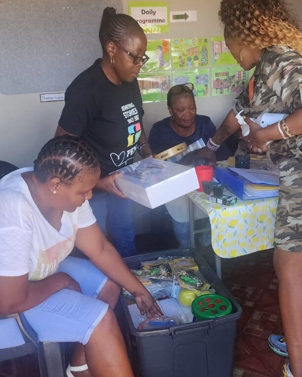 Staff at the pre-school hub in Senekal, OFS, South Africa, with the boxes and crates full of new educational toys. Donated by ASAP. This is Amazing grace embodied!
#PEN #ASAP #adoptasouthafricanpreschool #educationaltoys #ecd #amazinggrace #weloveour