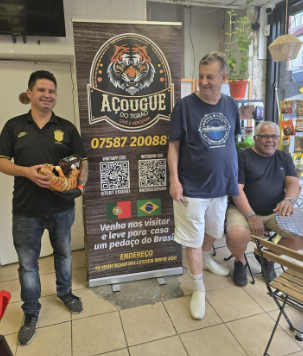 Weder (left) and friends