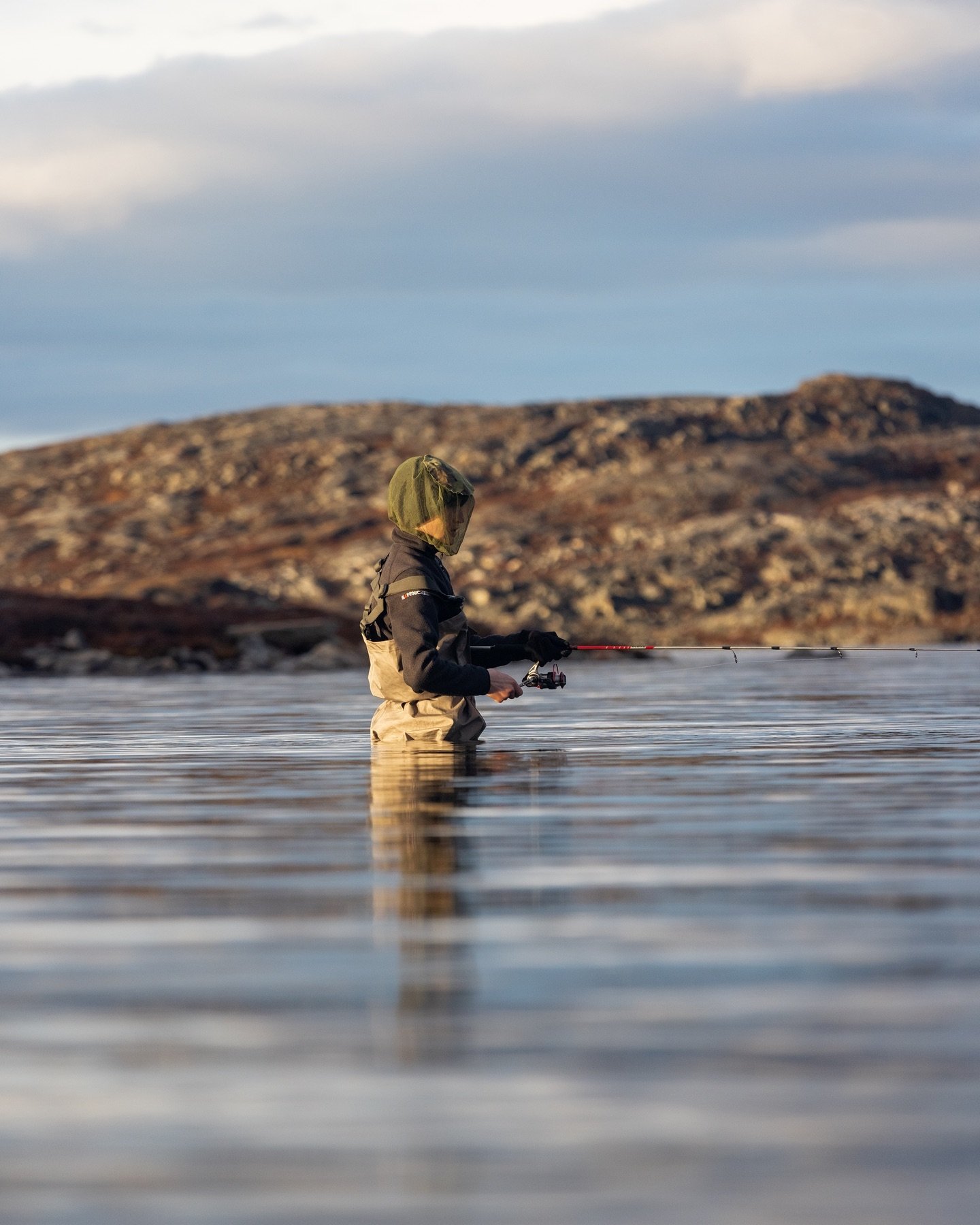 My little brother fishing on a beautiful evening 🎣