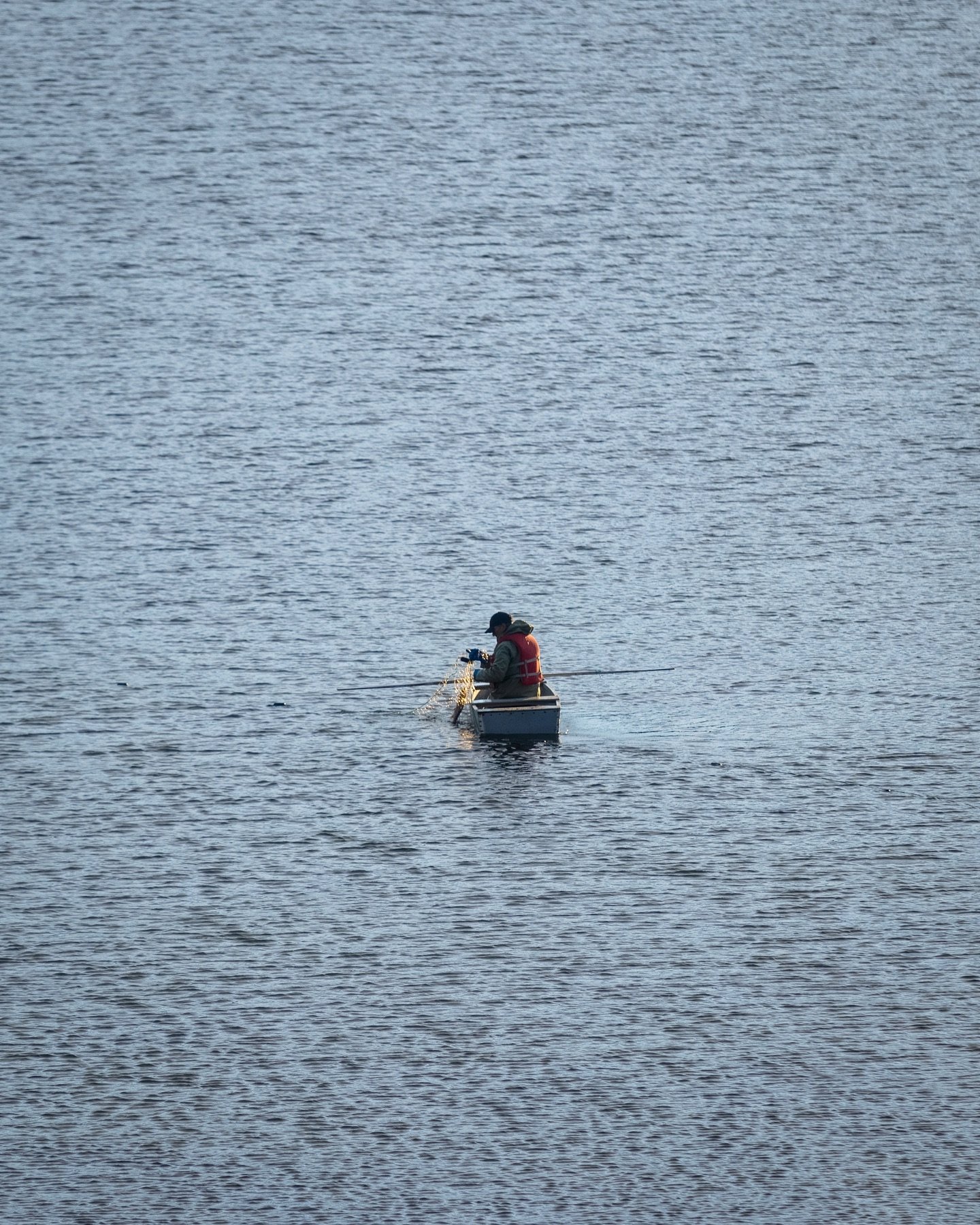 Another angle of my dad taking the fish out of nets. 

Shot with Canon R5 with a telephoto lens 70-200mm