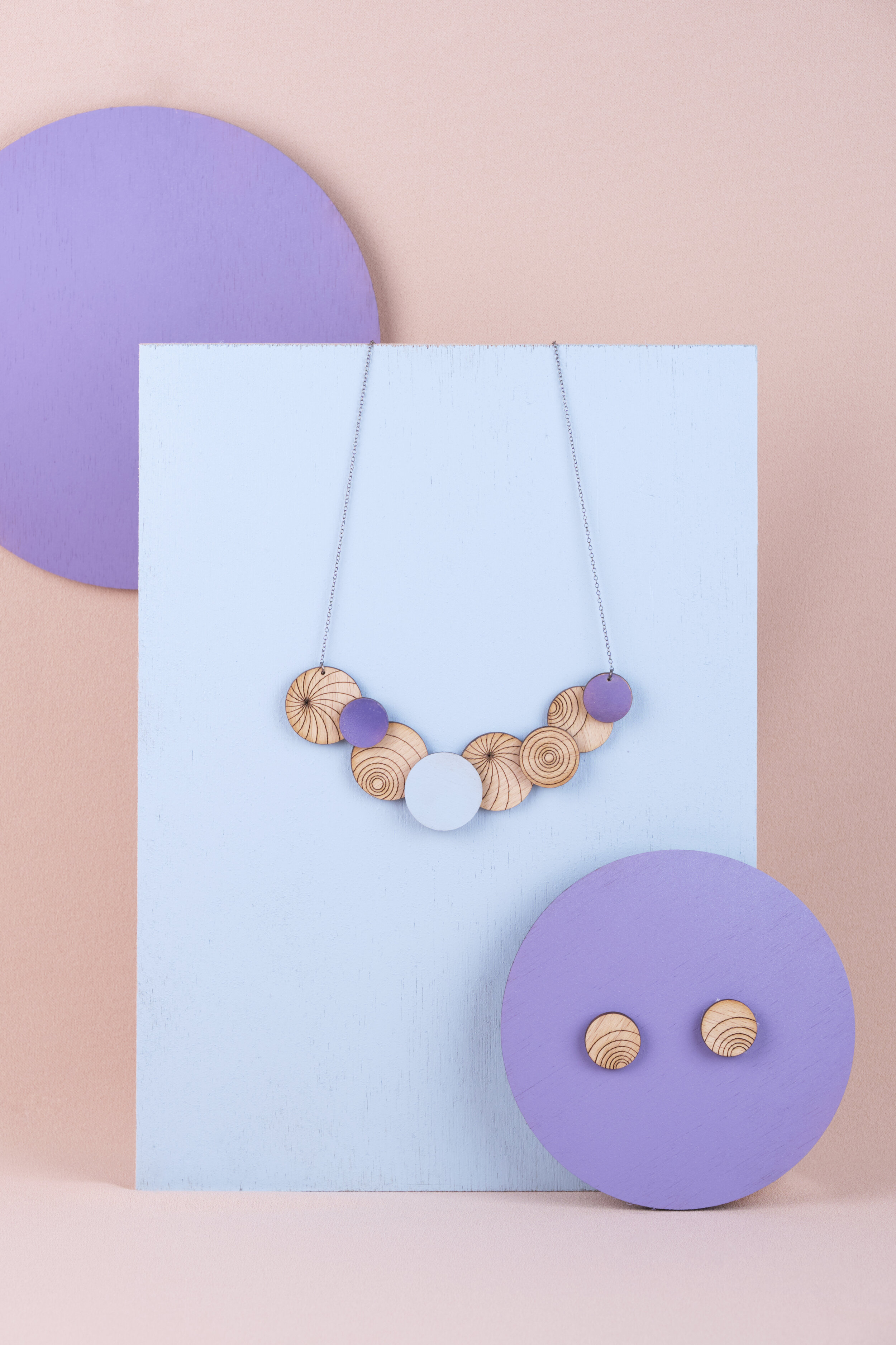 Collar y pendientes Vidriera