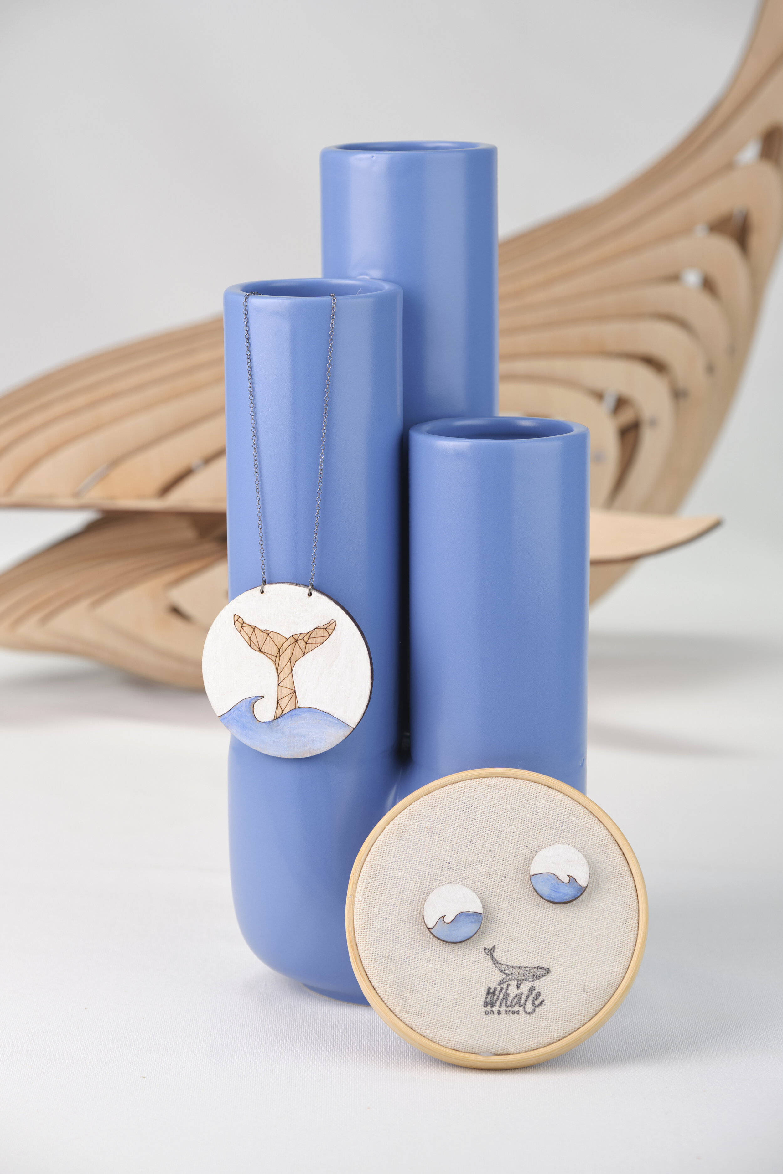 Collar y Pendientes Marino