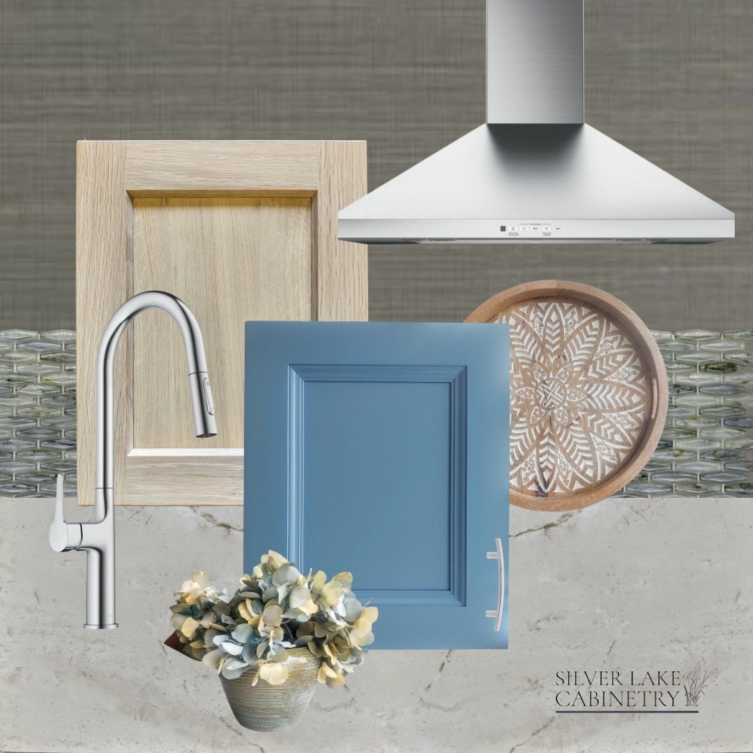 &ldquo;Modern Boho&quot;

This week's Modern Boho mood board features cabinetry by @WFcabinetry, with accents of polished chrome and a hones quartzite countertop. 

WF Cabinetry / Chiswick door / Quartersawn Oak / Macadamia
WF Cabinetry / Destin door