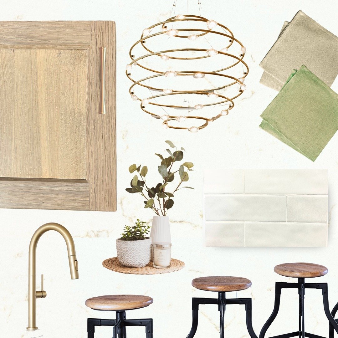 &quot;Earth Day Palette&quot;

In honor of Earth Day, we have an Earthy palette for this mood board on Monday! This board features gold, natural wood, and neutral greens.

Granite countertop in Carrara gold
Cabinet by @teddwoodfinecabinetry Wood: Qua