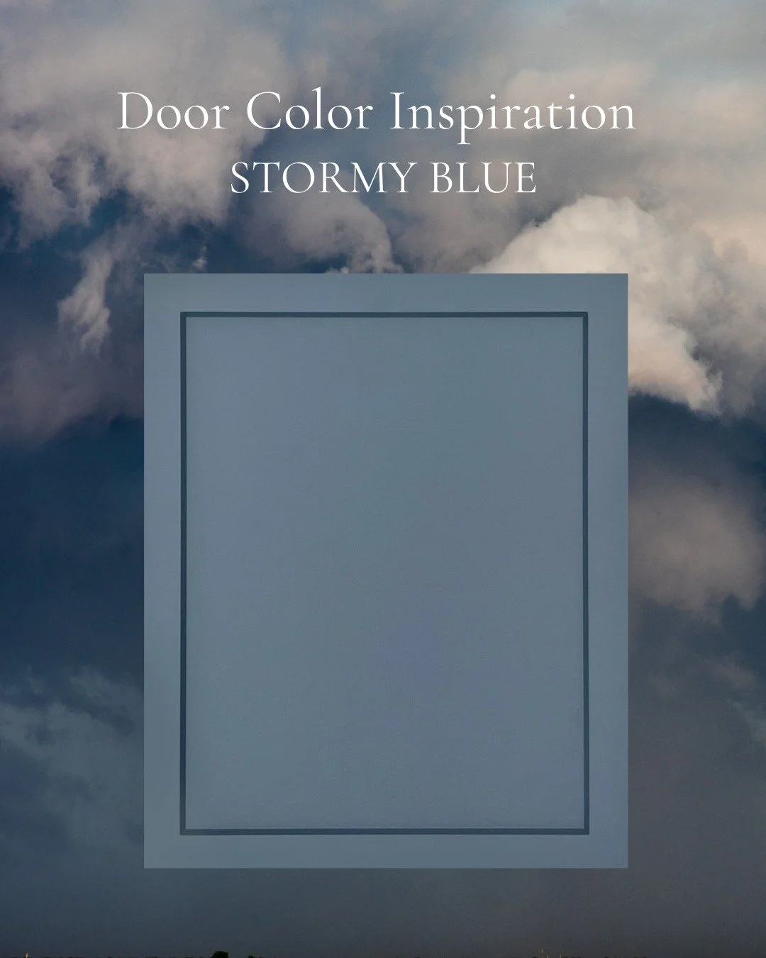 The Park Ave door from Candlelight cabinetry is in the color stormy blue.