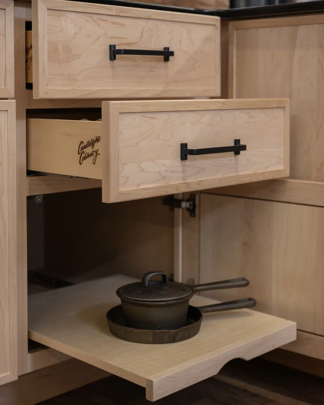 Did you know one of the lines we carry is Candlelight Cabinetry? They have been in the business of rafting high-quality semi-custom and custom cabinetry since the 90s,  designing everything right here in the US.