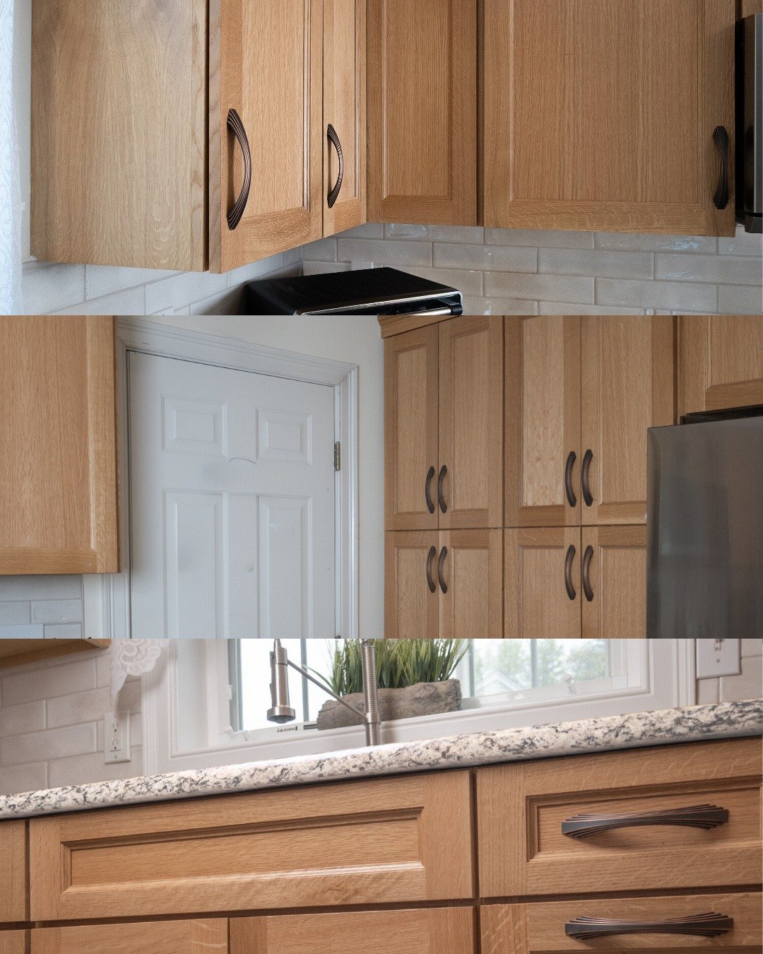 We're looking back at this kitchen we finished last year with gorgeous quartersawn oak cabinets